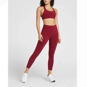 Girlfriend Collective Leggings Red Compresion Gym & Training Size XS